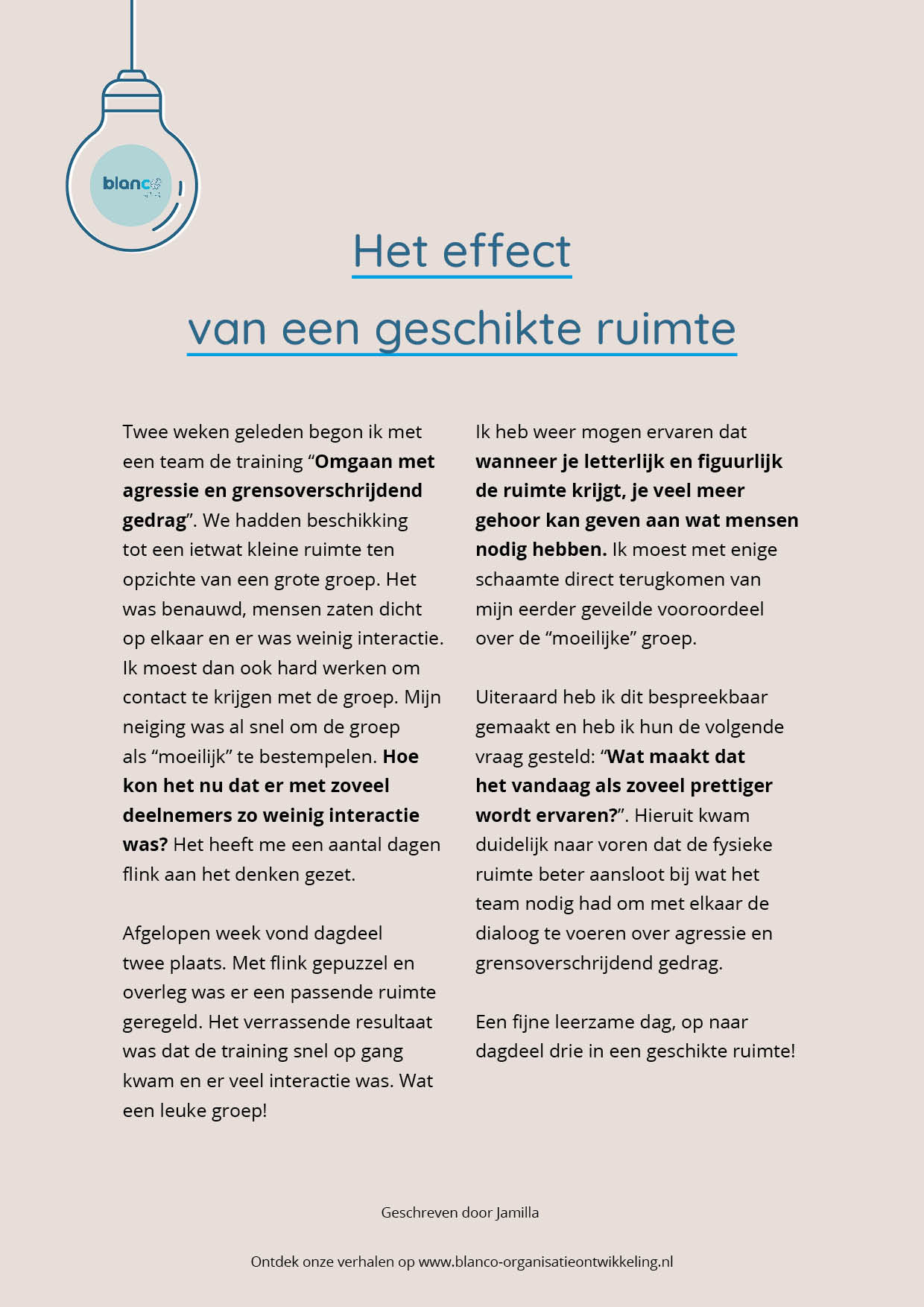 ervaring preview geschikte ruimte