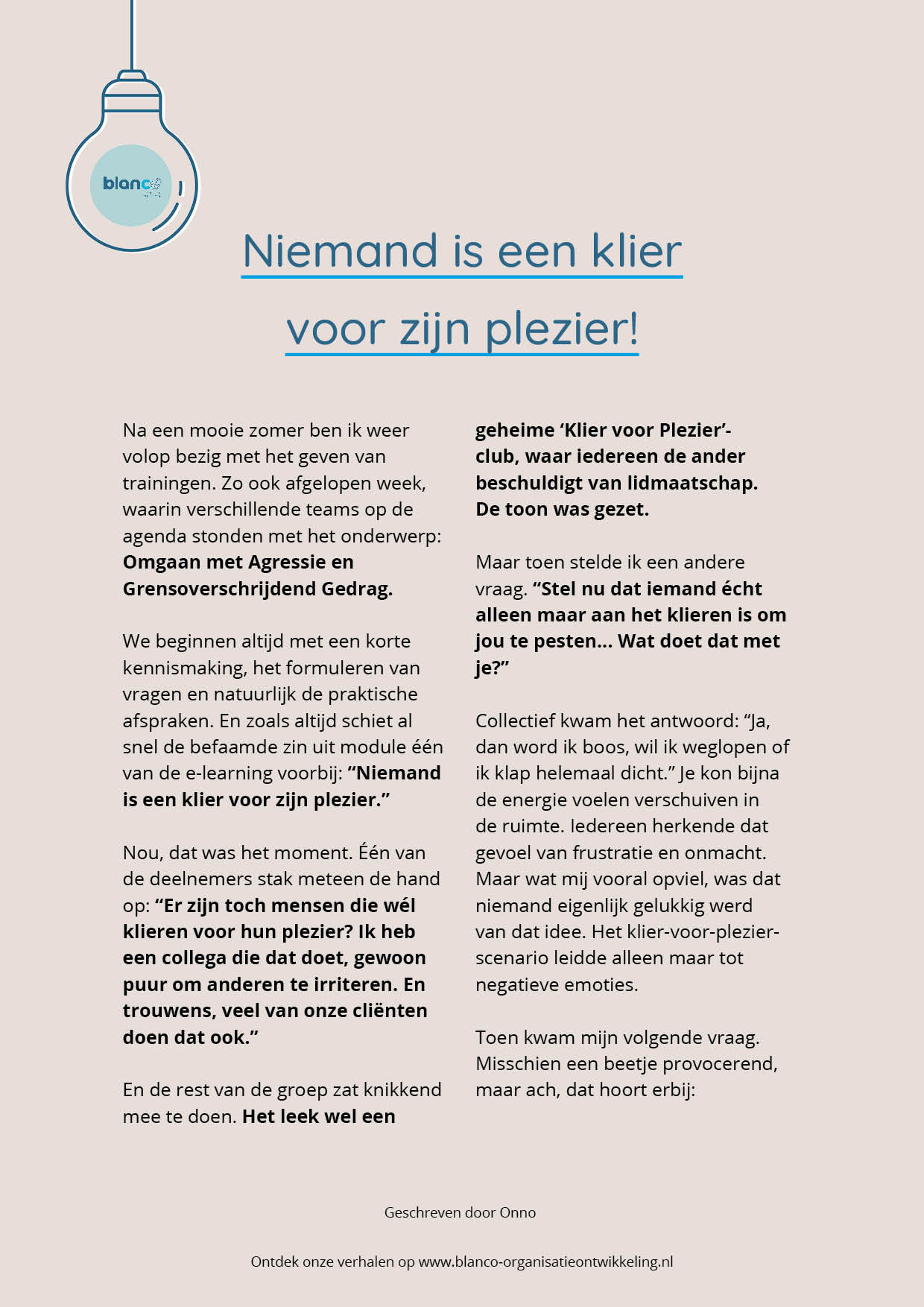 ervaring preview plezier klier