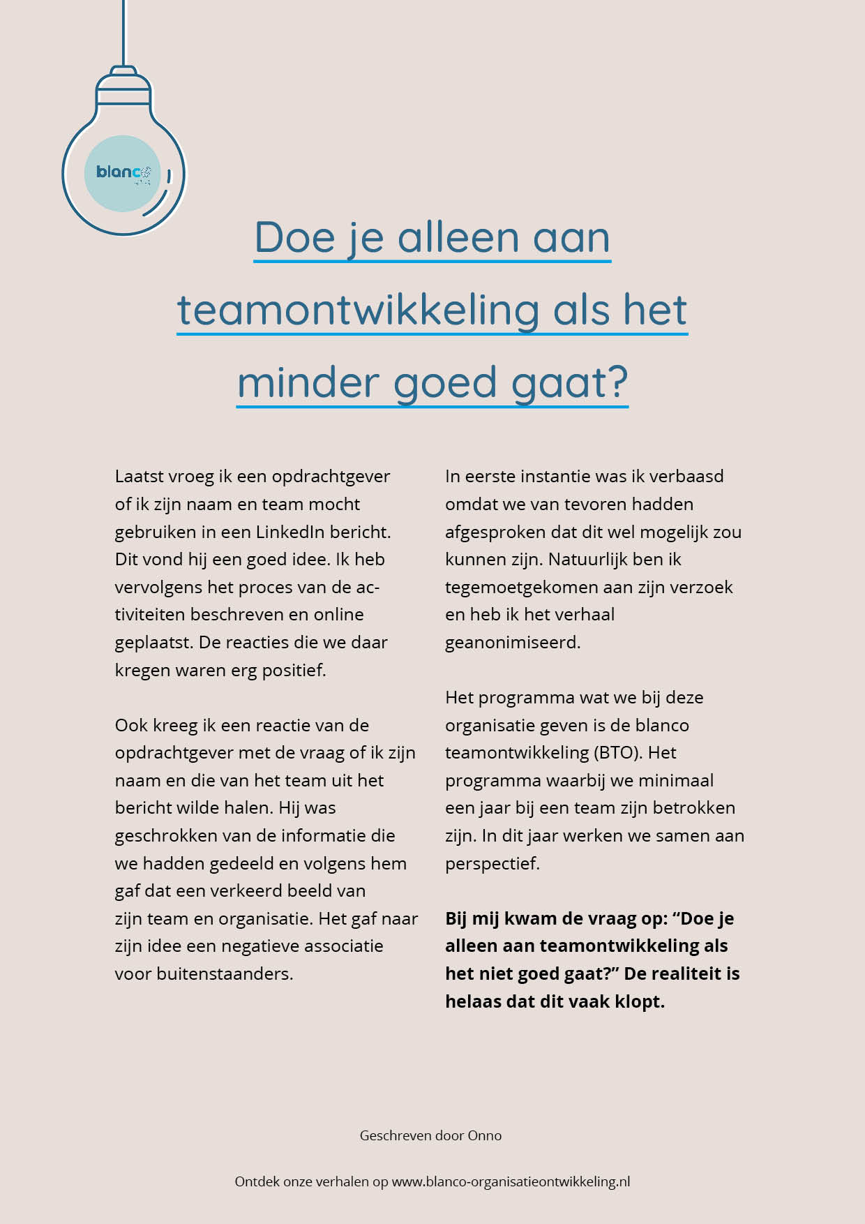 ervaring preview teamontwikkeling minder goed