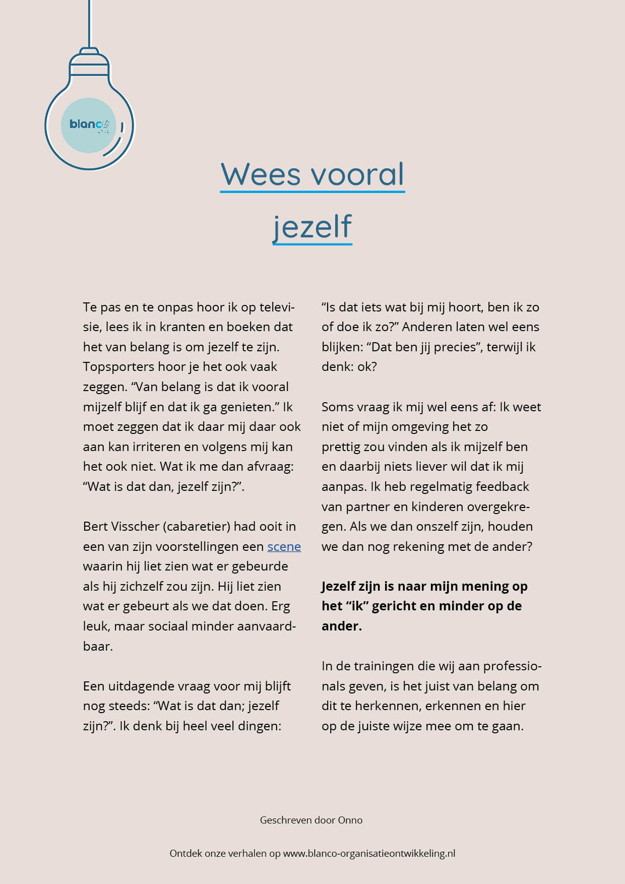 ervaring preview wees jezelf